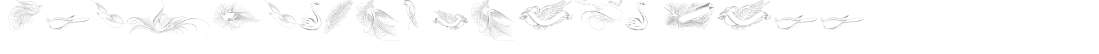Penmanship Birds font preview